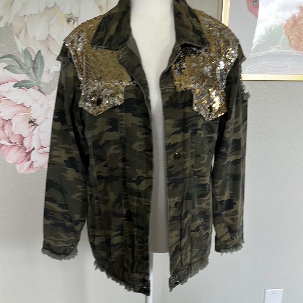 Lucky & Blessed Green and Gold Utility Jacket